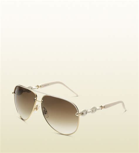 gucci eyewear aviator|Gucci eyewear aviator frame sunglasses.